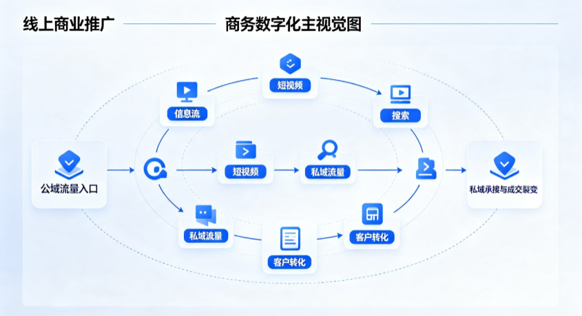 汉中线上商业推广怎么做？全域流量闭环搭建与低成本转化实战指南